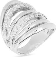 NORDSTROM RACK Cubic Zirconia Multi-Row Statement Ring