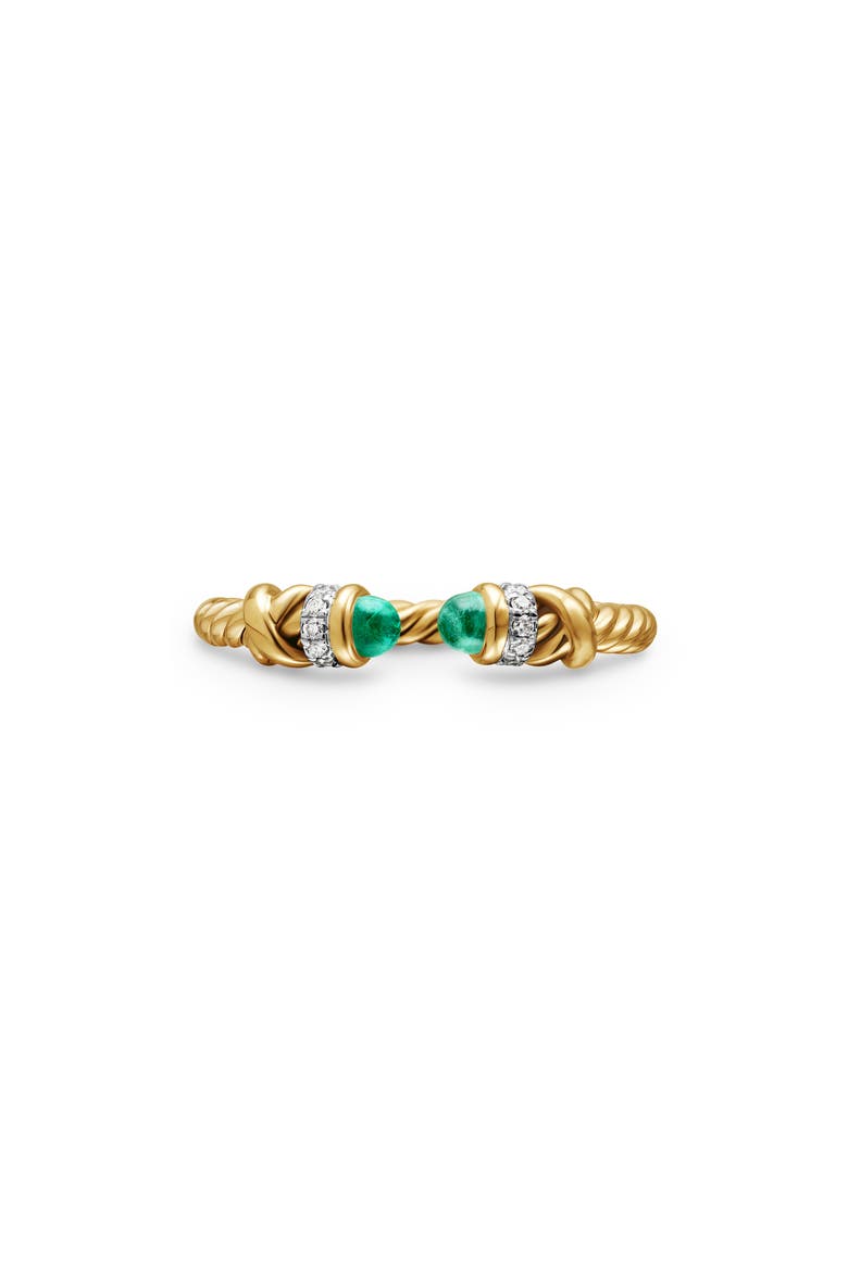 Petite Helena Open Ring, Main, color, EMERALD