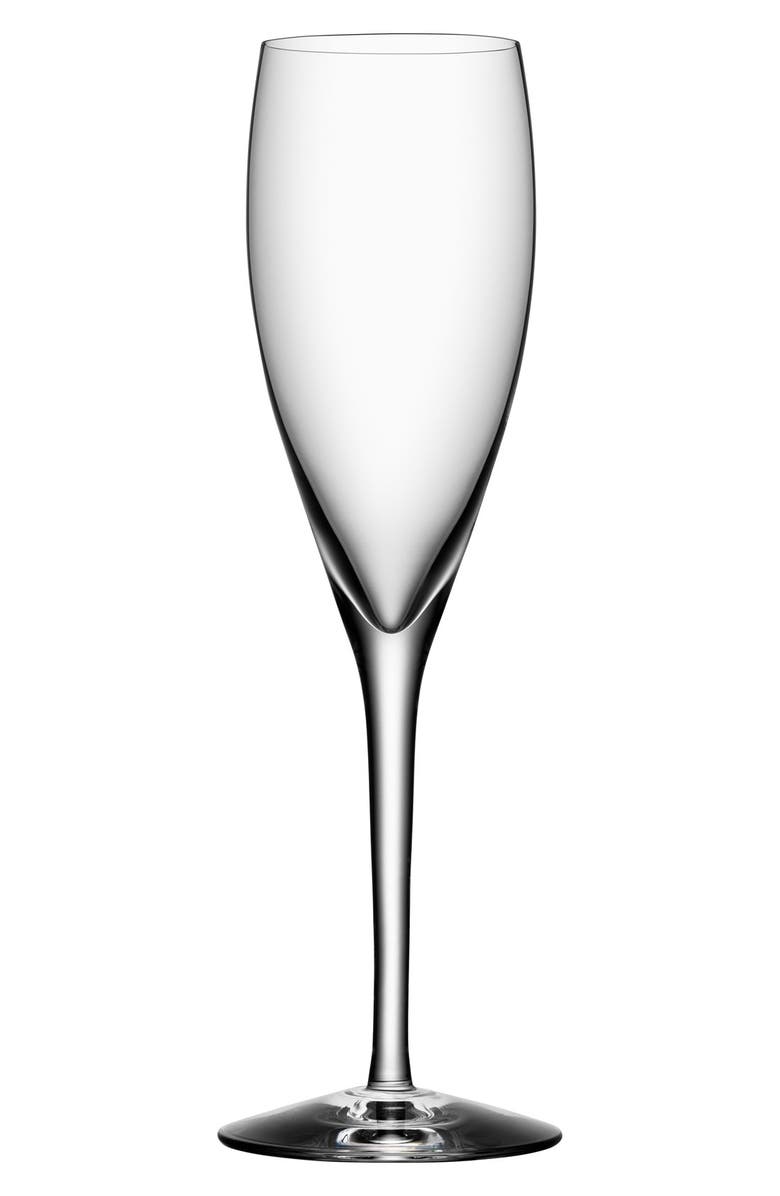 Orrefors More Set of 4 Champagne Flutes, Main, color, White