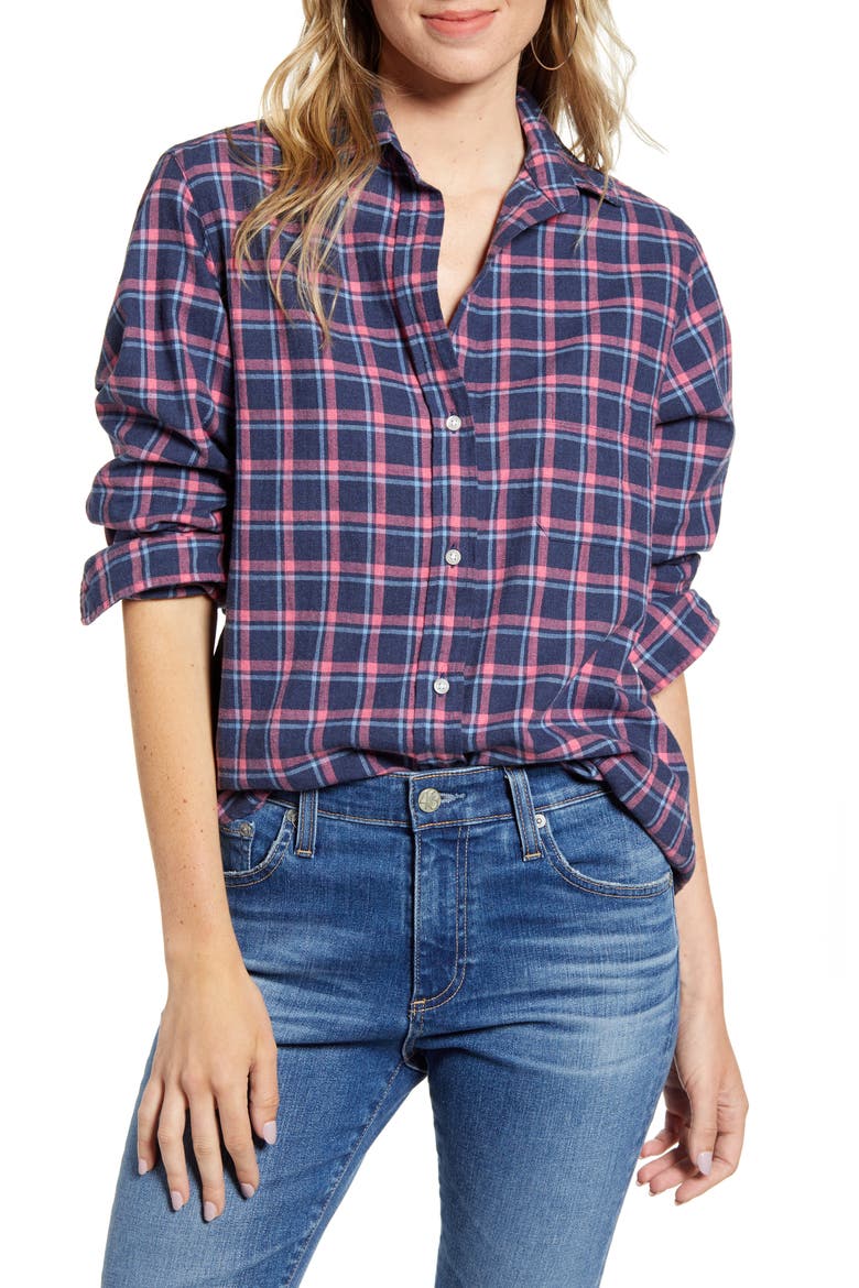 The Hero Feathered Flannel Shirt, Main, color, LESLIE