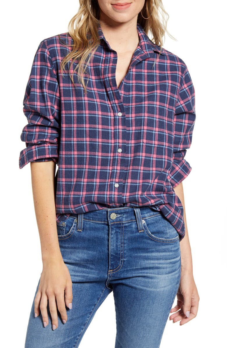 Grayson The Hero Feathered Flannel Shirt, Main, color,