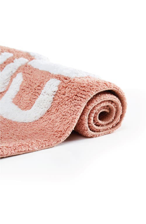 Jessica Simpson Cotton Bath Rug In Pink