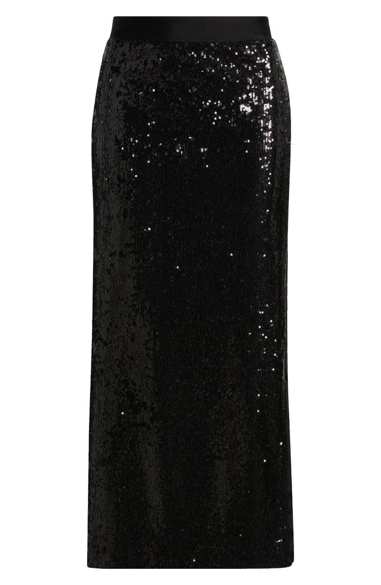 BOSS Ebibi Sequin Midi Skirt, Alternate, color, Black