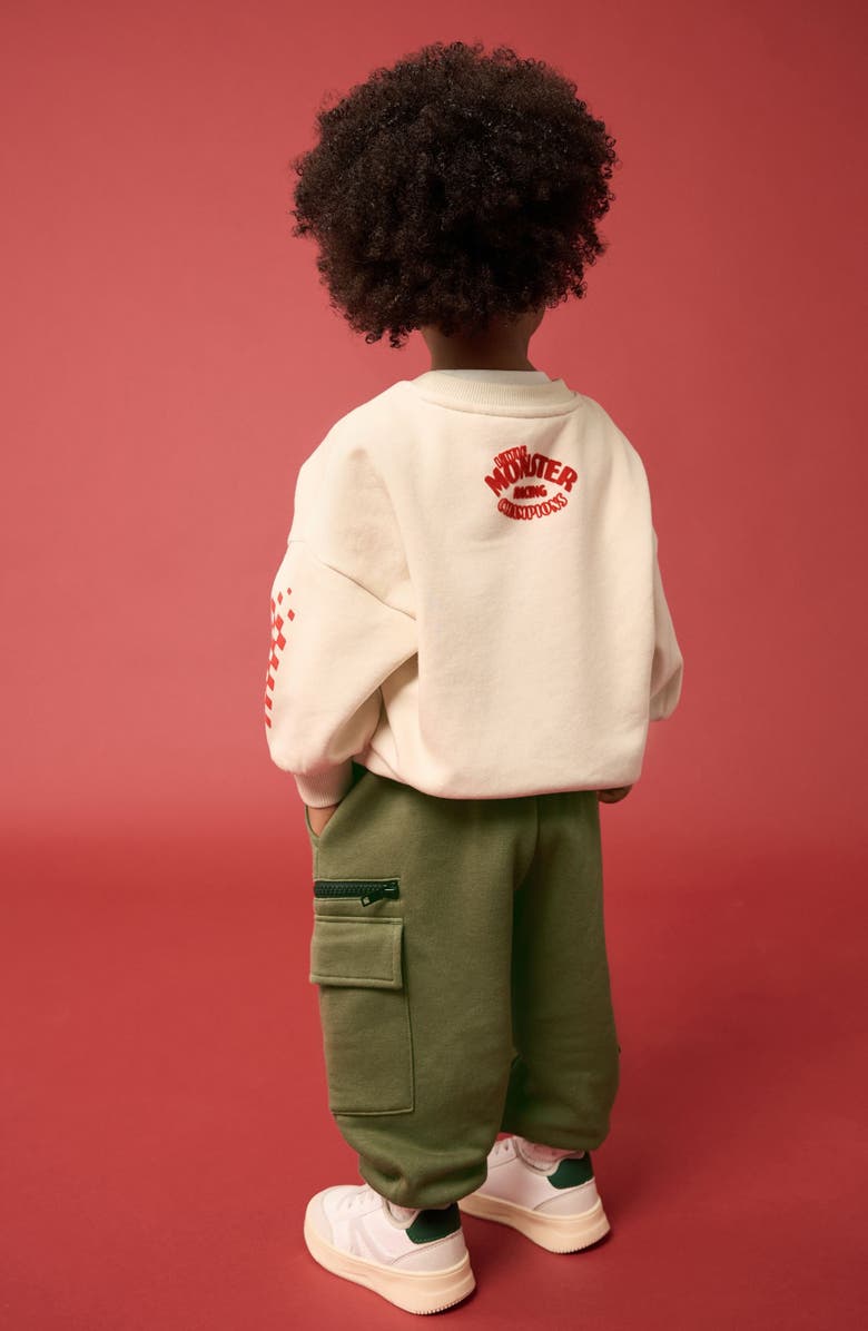 NEXT Kids' Monster Truck Cotton Blend Sweatshirt & Sweatpants Set, Alternate, color,