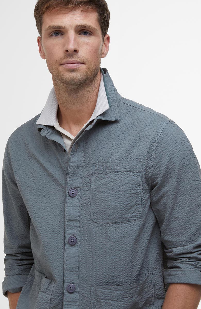 Barbour Callercove Cotton Seersucker Button-Up overshirt, Alternate, color, 