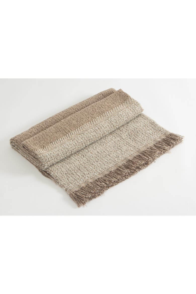 Handwoven Boucle Alpaca Throw, Alternate, color, Brown