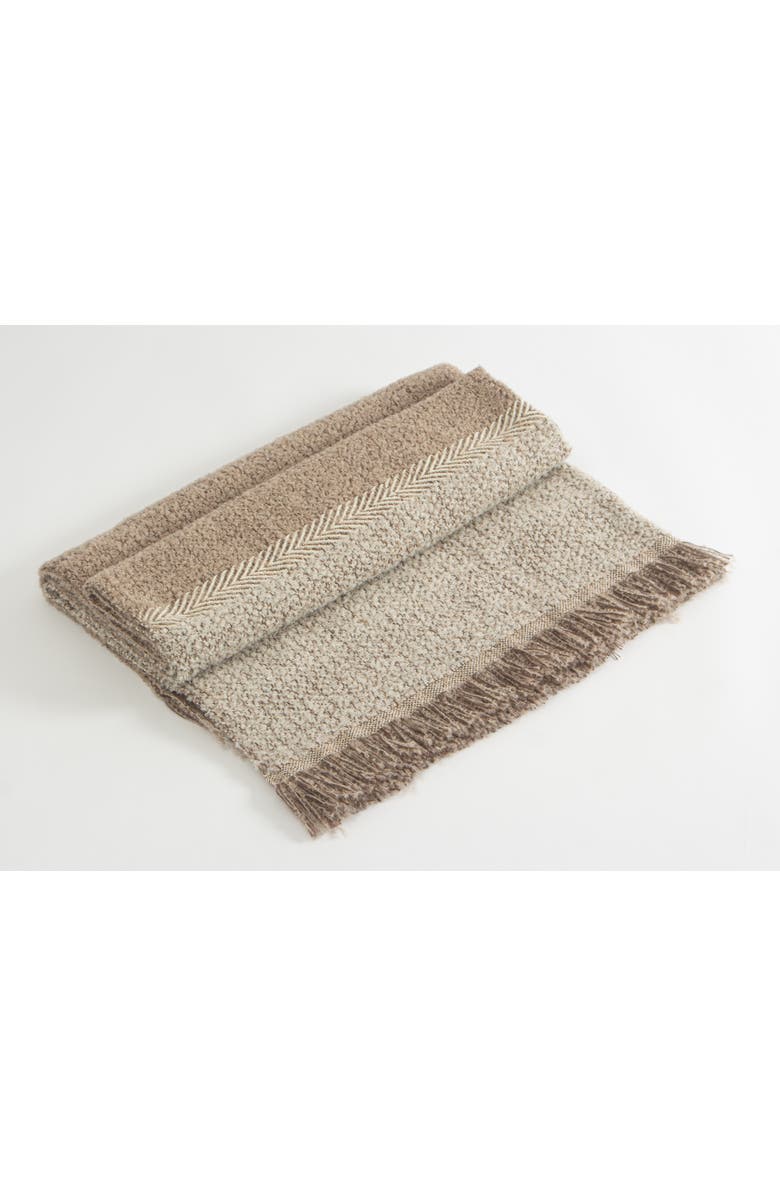 Allpa Handwoven Boucle Alpaca Throw, Alternate, color, Brown