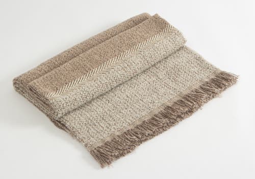 Allpa Handwoven Boucle Alpaca Throw In Brown