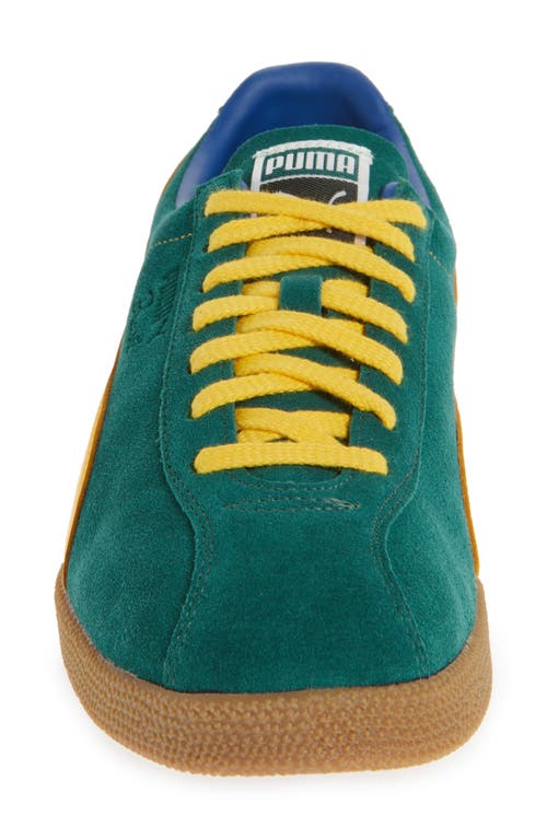Puma Brasil Sneaker In Dark Myrtle-tangerine