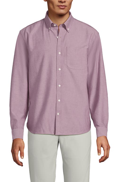 Lands' End Traditional Fit Comfort-first Sail Rigger Oxford Shirt In Purple
