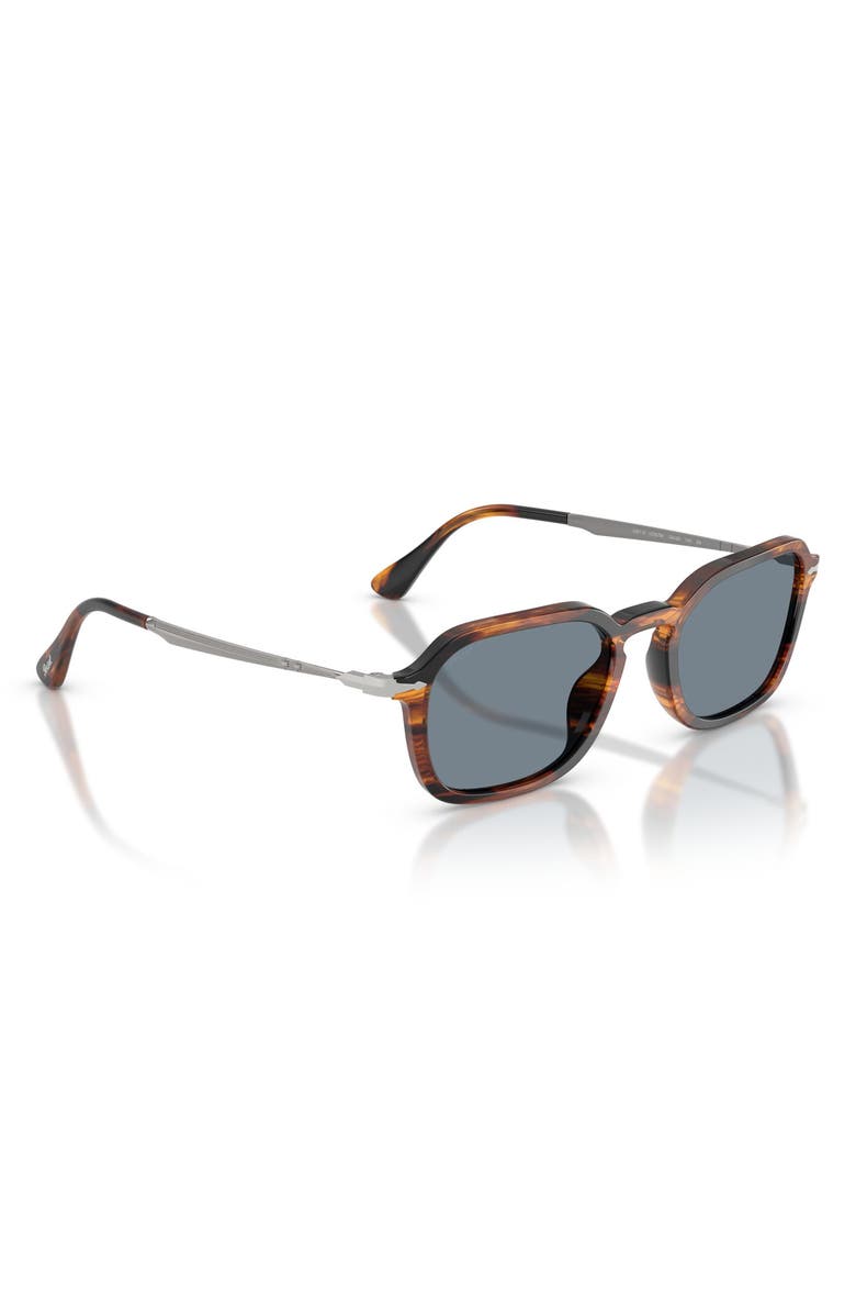 Persol 54mm Phantos Sunglasses, Alternate, color, Striped Black / Brown