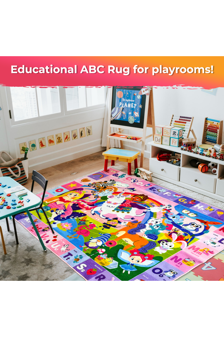 Super Soft ABC Baby Play Mat for Floor, Alternate, color, Girl