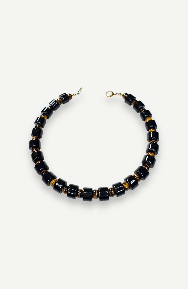 Her New Tribe Bead Two Sundry Necklace, Alternate, color, Tap & Tigers Eye