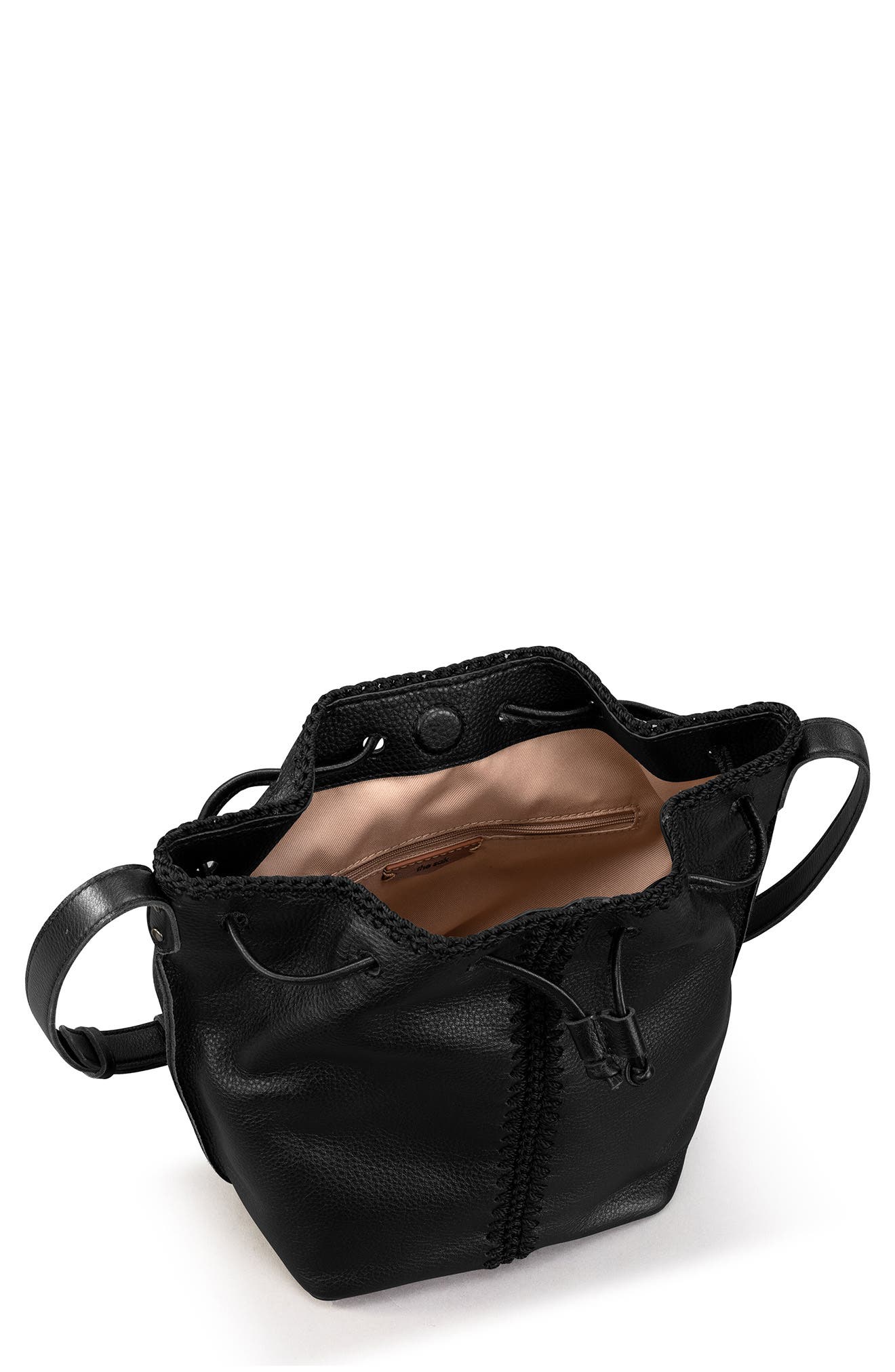 The Sak Ivy Drawstring Leather Bucket Bag, Alternate, color, 