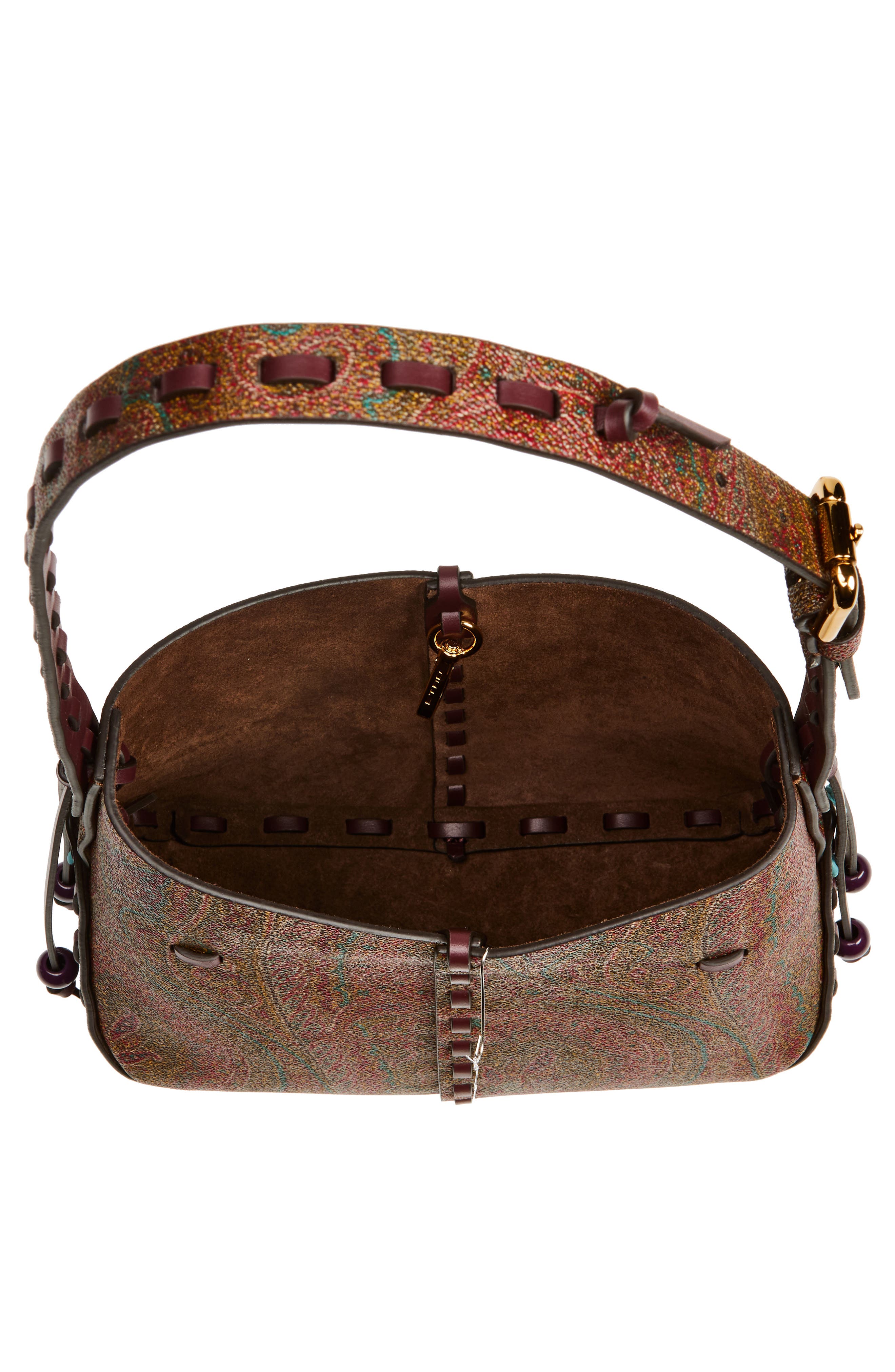 Etro Vulcan Arnica Coated Crossbody Bag, Alternate, color, 