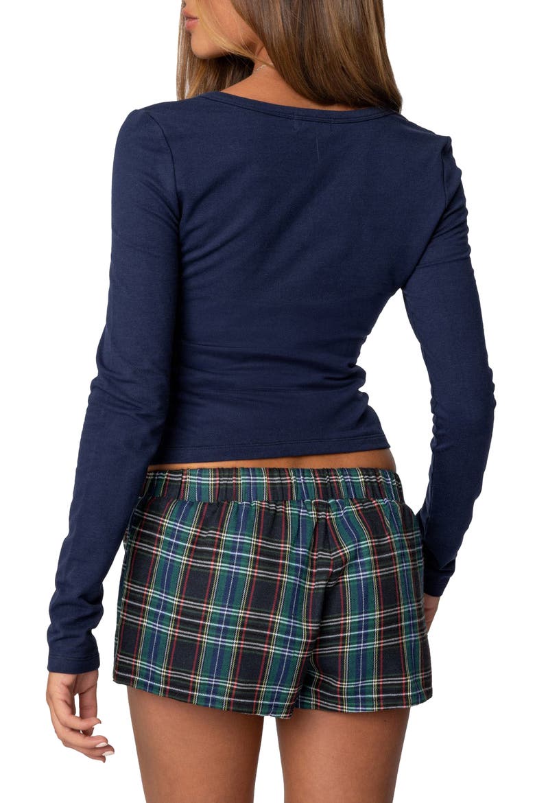 Leah Long Sleeve Henley, Alternate, color, NAVY