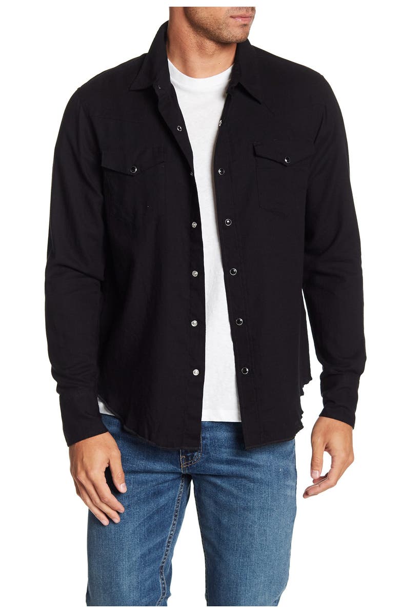 FRAME Western Long Sleeve Regular Fit Shirt, Main, color, 