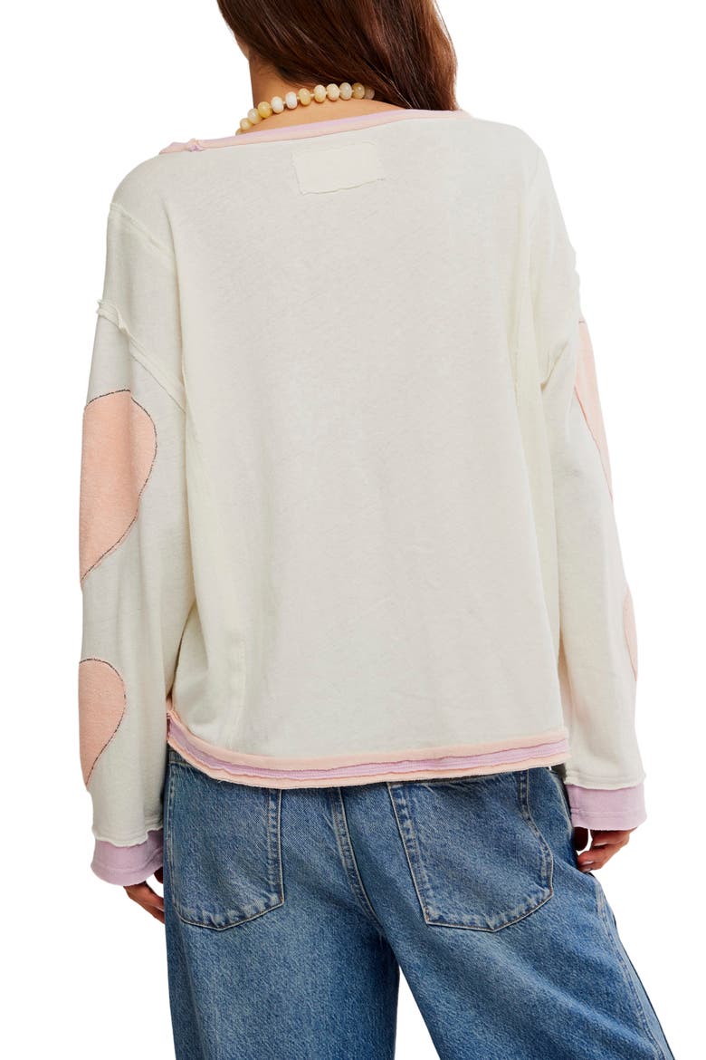 You're a Star Cotton Knit Top, Alternate, color, MINT HEART COMBO