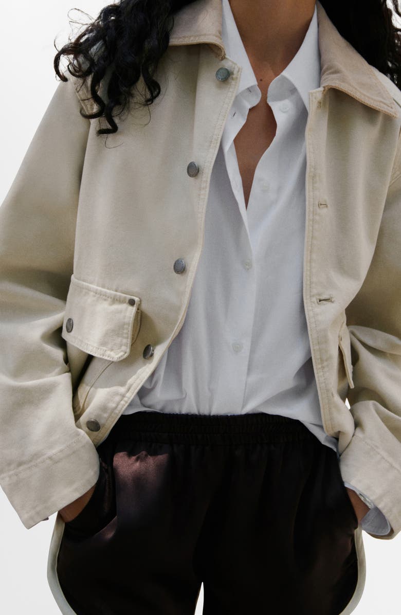 MANGO Stripe Shorts, Alternate, color, Plum