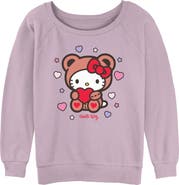 Hello Kitty Juniors Hello Kitty Cute Valentine Bear Sweatshirt