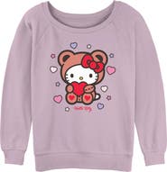 Hello Kitty Junior's Cute Valentine Bear Sweatshirt