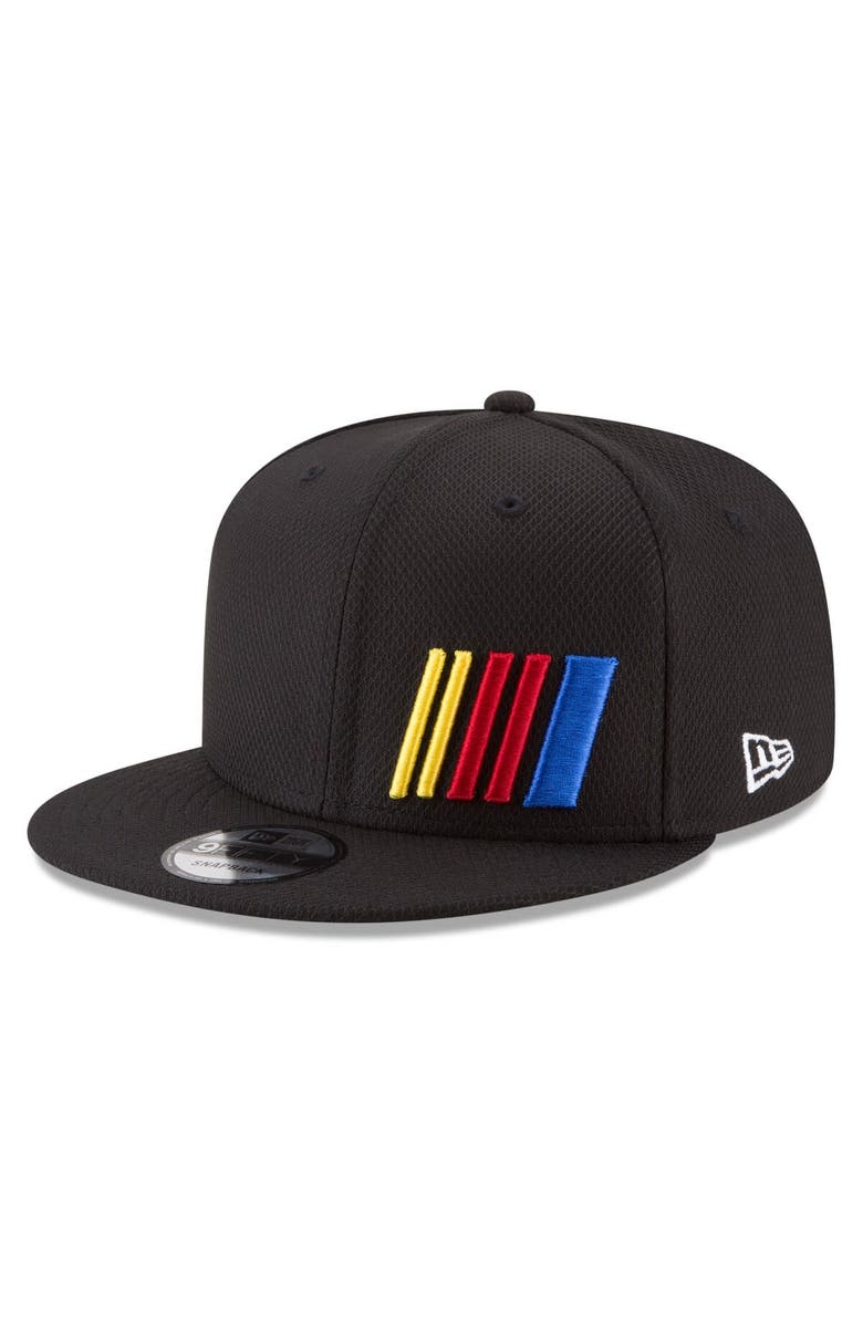 New Era Men's New Era Black NASCAR Logo 9FIFTY Snapback Hat, Main, color,