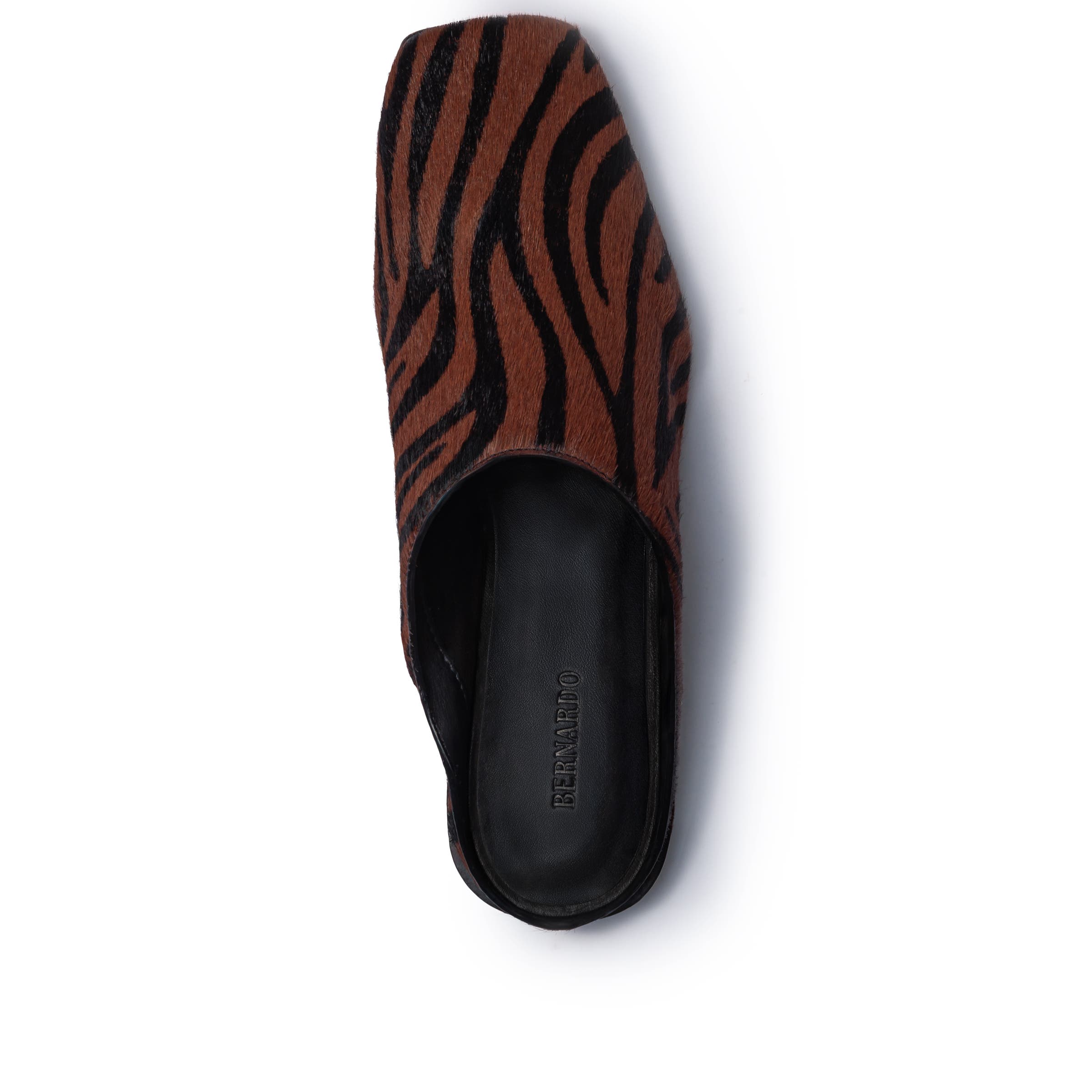 Porto Haircalf Flat Mule, Alternate, color, ZEBRA