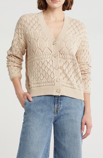 トップス 22SS Openwork Cardigan Splendid Dallas Openwork Cardigan | Nordstromrack