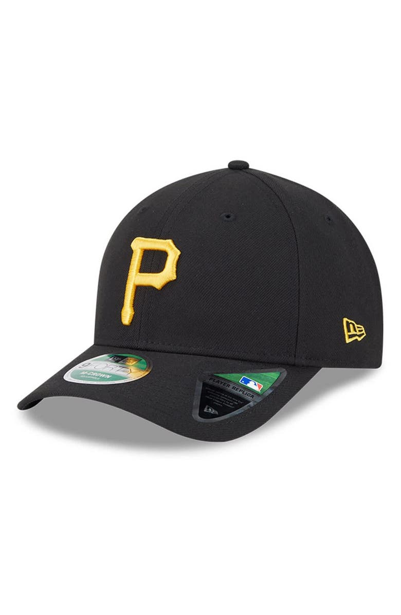 New Era Men's New Era  Black Pittsburgh Pirates Player Replica 9FORTY Adjustable Hat, Main, color, Black