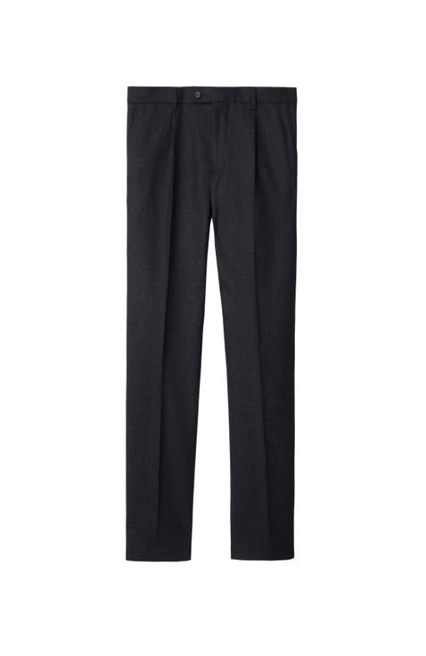 Wool Flannel Tailored Trousers