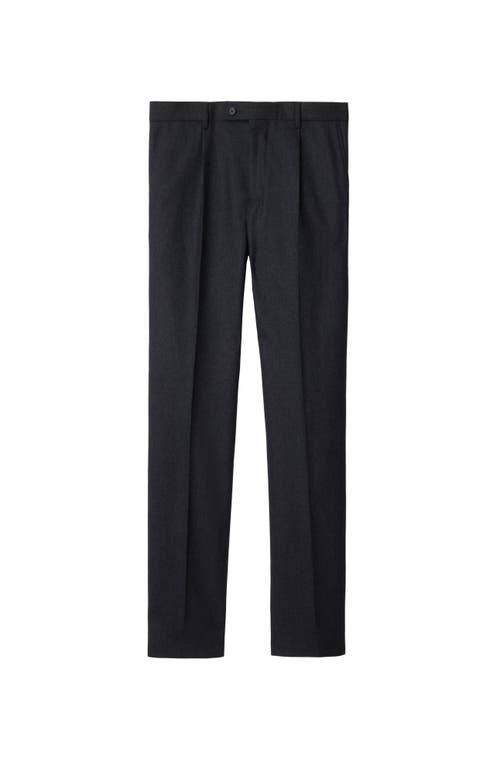 Burberry Wool Flannel Tailored Trousers In Black