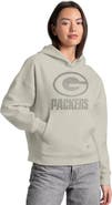 STARTER Women's Starter  Khaki Green Bay Packers Rhinestone Relaxed Hoodie