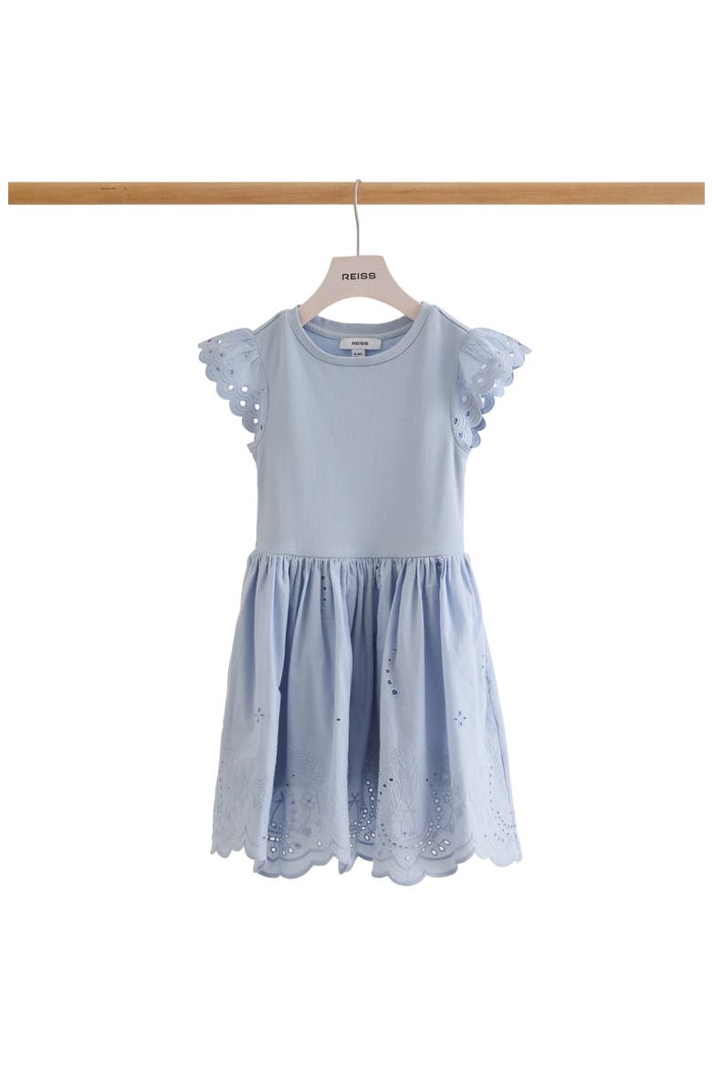 Kids' Carianna Eyelet Dress, Alternate, color, PALE BLUE