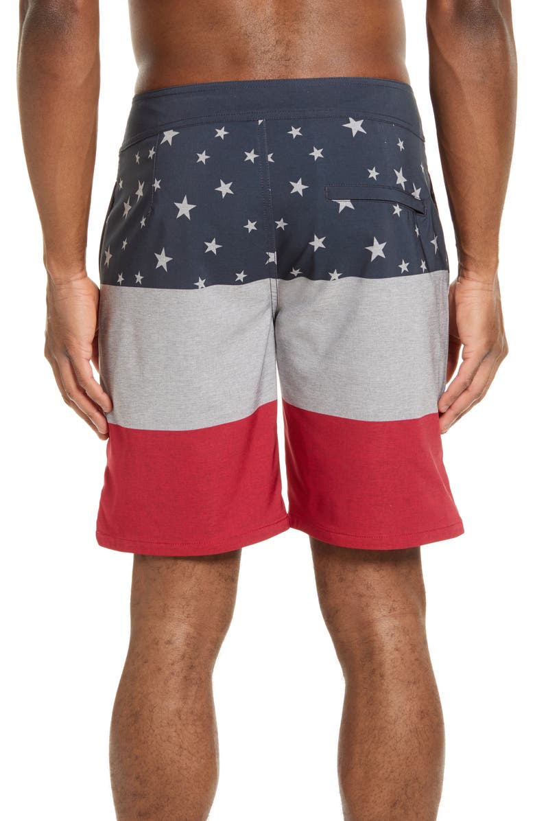 TravisMathew Ticker Tape Board Shorts, Alternate, color, 
