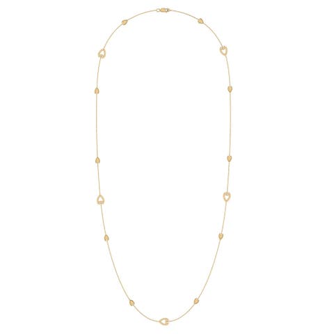 Avani Raindrop Layered Sterling SIlver Diamond Necklace