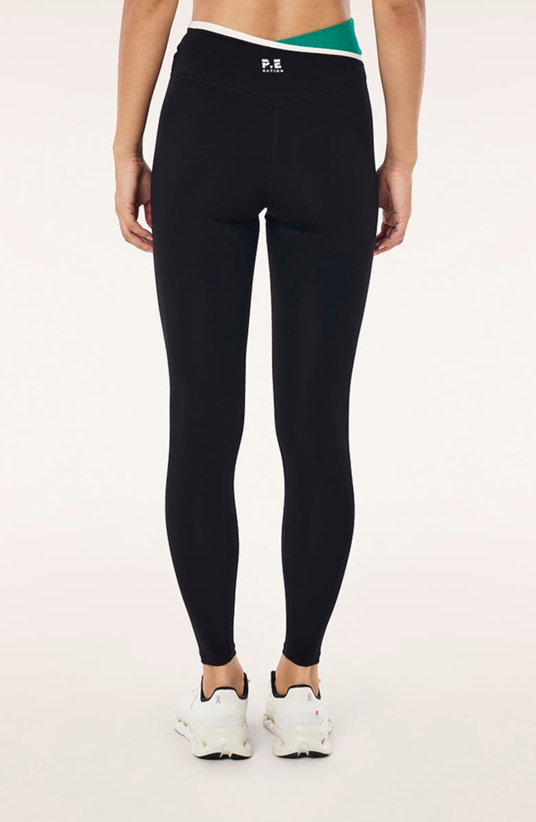 P.E Nation Status Full Length Leggings, Alternate, color, Black / College Green