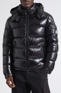 Moncler Maya Lacquered Nylon Down Jacket