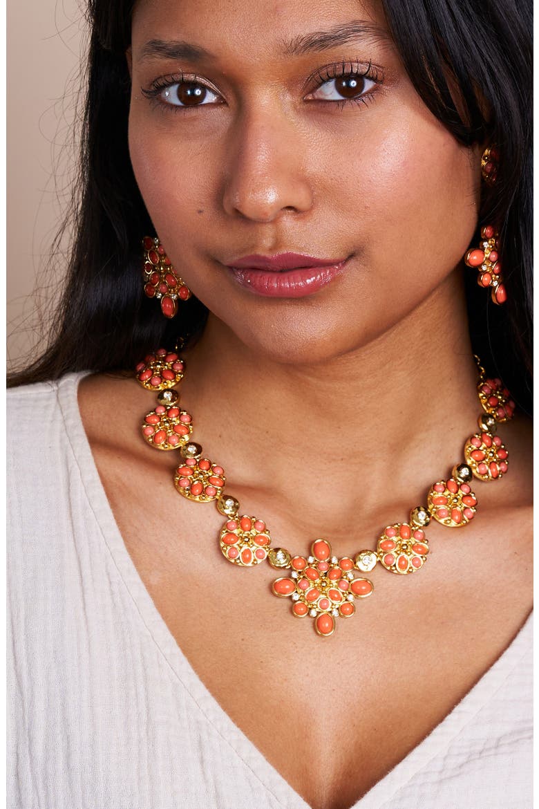 Medallion Frontal Necklace, Alternate, color, GOLD