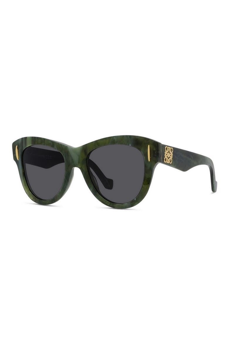 Anagram Round Sunglasses, Alternate, color, SHINY DARK GREEN / SMOKE