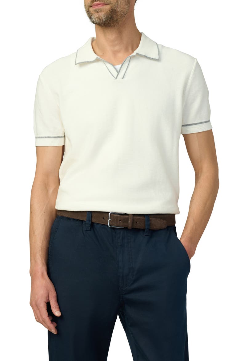 Jimmy Banlon Johnny Collar Polo Sweater, Main, color, NATURAL