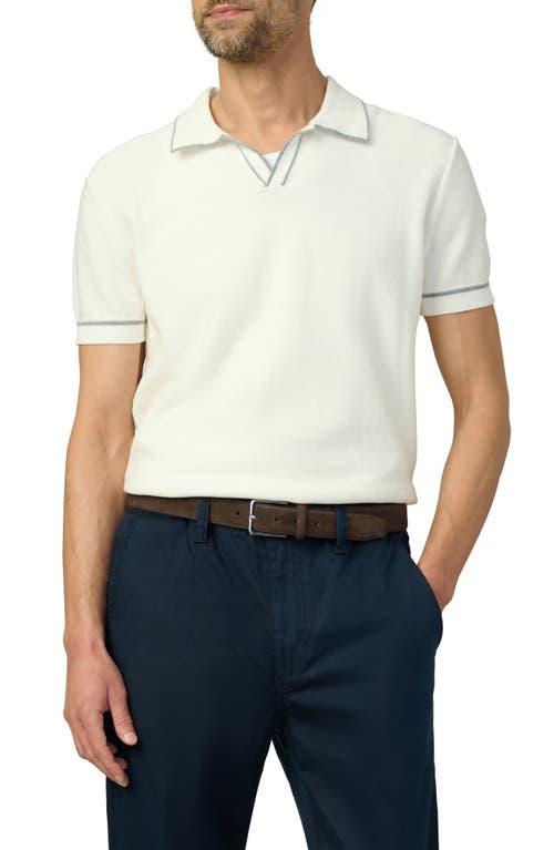 Joe's Jimmy Banlon Johnny Collar Polo Sweater In Natural