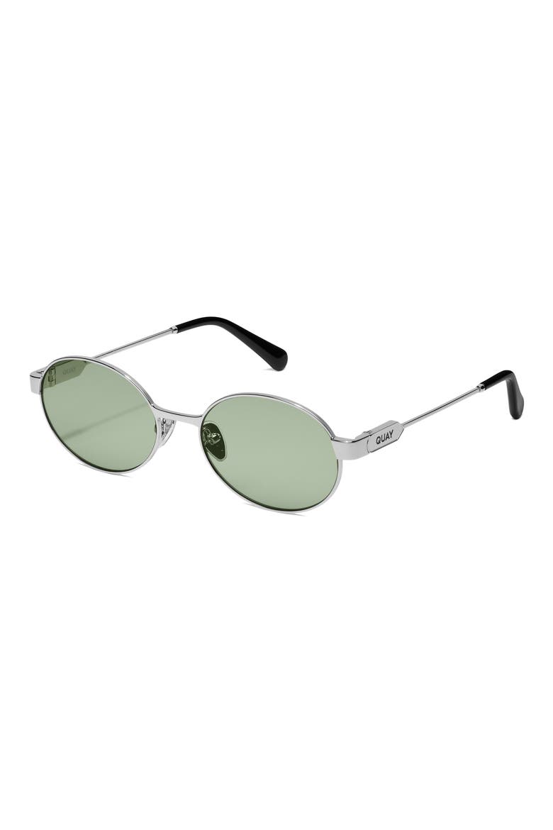 Anyways 56mm Round Sunglasses, Alternate, color, SILVER/ MOSS