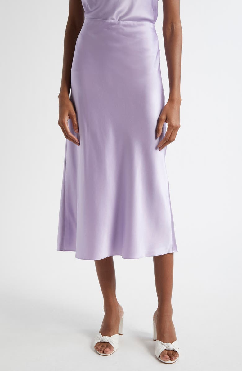 Veronica Beard Clover Silk Blend Skirt, Main, color, Soft Lilac