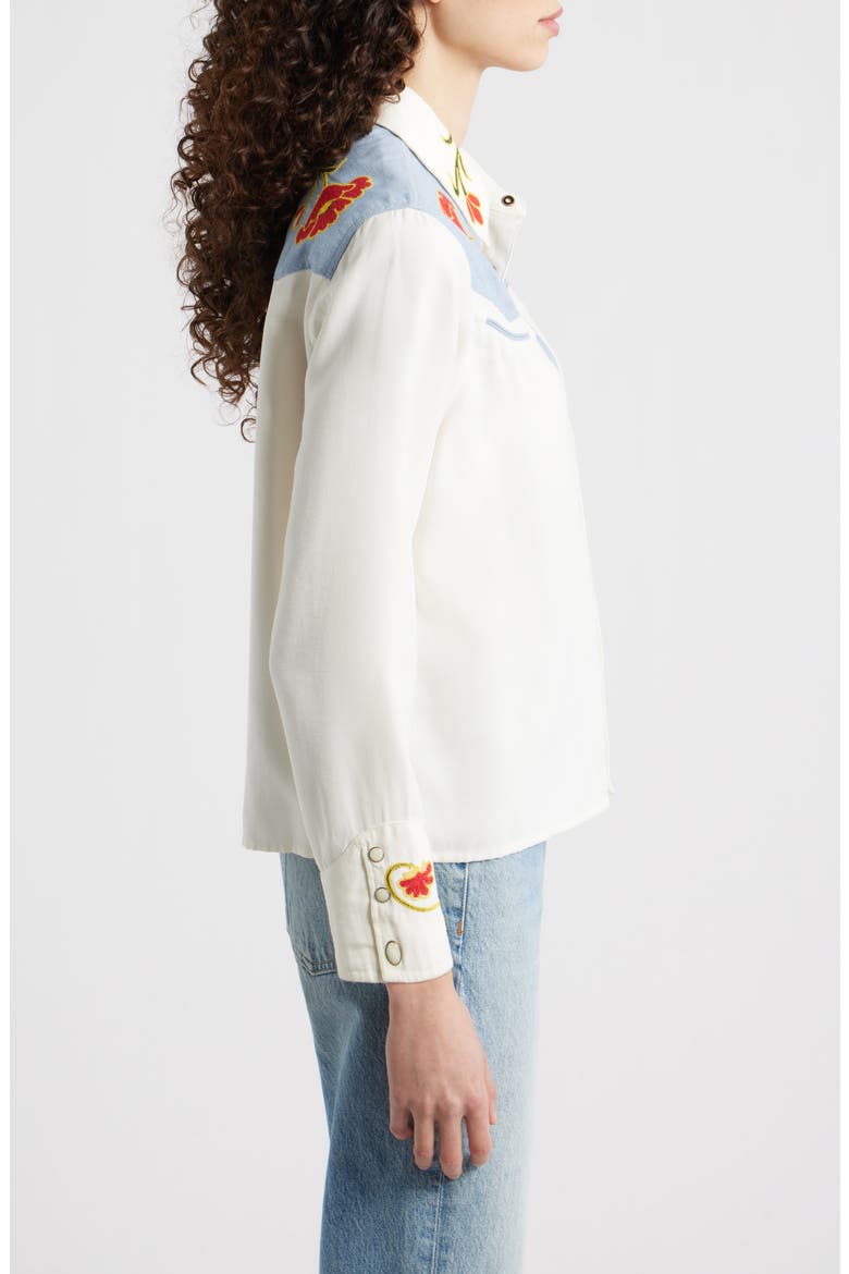 & Stetson The Embroidered Western Shirt, Alternate, color, CREAM W CHAMBRAY MIX