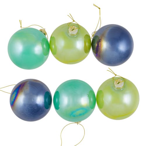 Northlight Shiny Glass Ball Christmas Ornaments In Multi