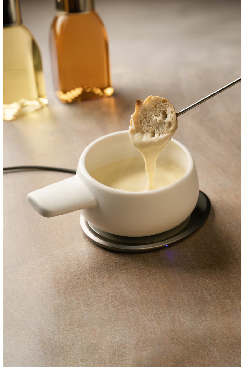 Fondi Self-Heating Fondue Set, Alternate, color, JASMINE WHITE