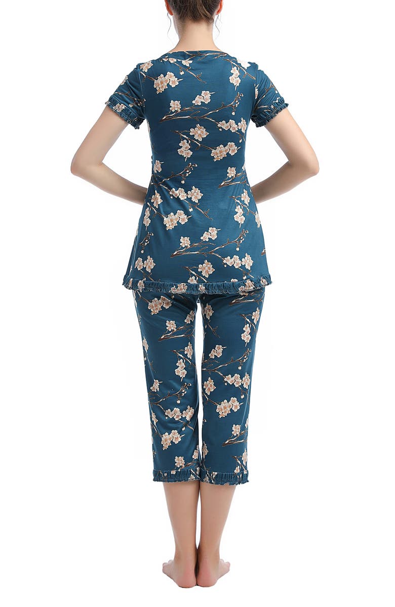 Kimi and Kai Zadie Floral Maternity/Nursing Pajamas, Alternate, color, 