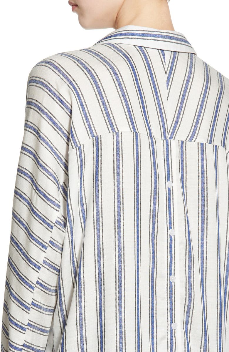 All in Favor Stripe Back Button Shirt, Alternate, color,