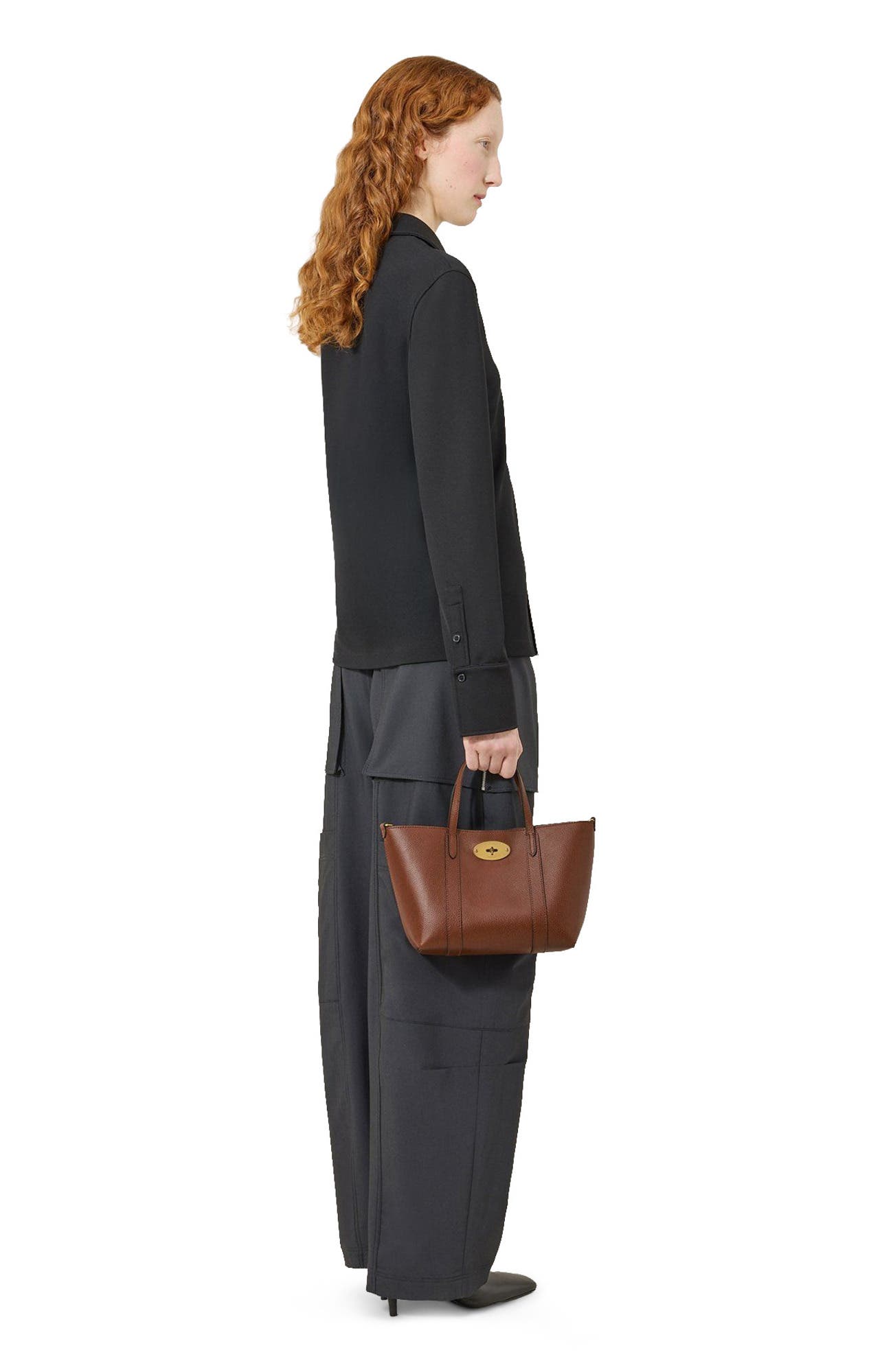 Mulberry Mini Bayswater Tote, Alternate, color, Oak