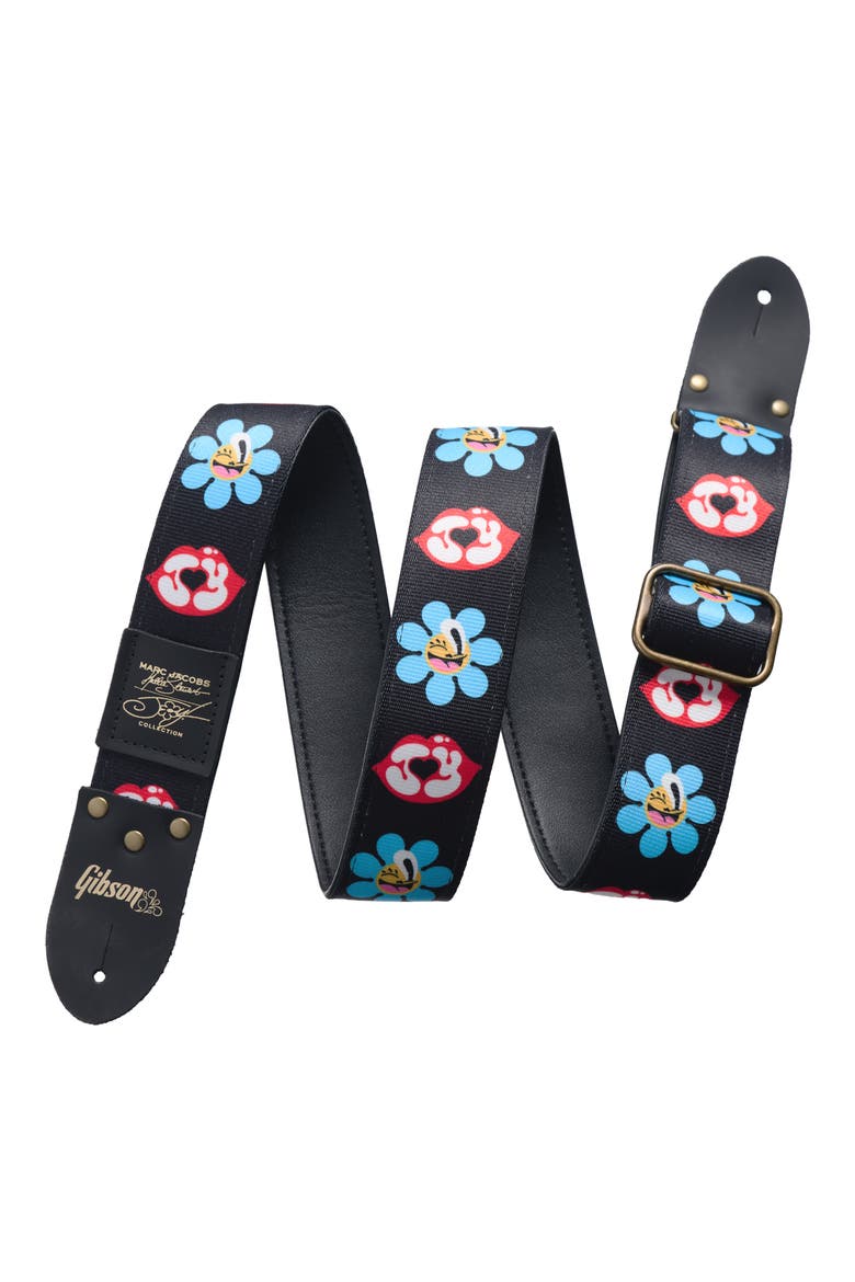 x Marc Jacobs Gibson Joy Guitar Strap, Main, color, BLACK